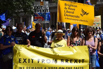Image courtesy of Carrie Hynds Brighton and Hove Lib Dems At March for Europe 23-06-18