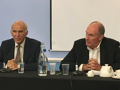 Image courtesy of Beatrice Bass Vince Cable and Will Hutton at LD conference 2017